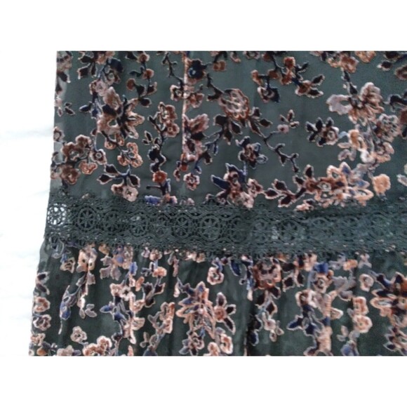 Nanette Lepore Black Floral Rayon Silk Lace Dress Dark Romantic Womens Size 10 - Picture 8 of 13